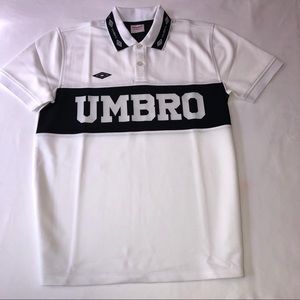 Umbro men’s polo white shortsleeved shirt medium